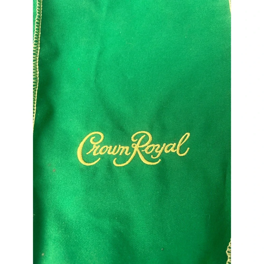 Crown Royal Green Drawstring Bag Gold Embroidery Logo Collectible Pouch 9 Inch